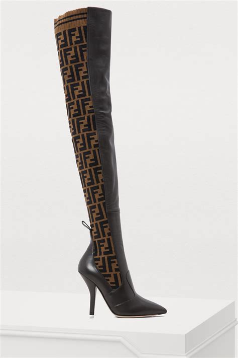 fendi boots femme|thigh high fendi boots.